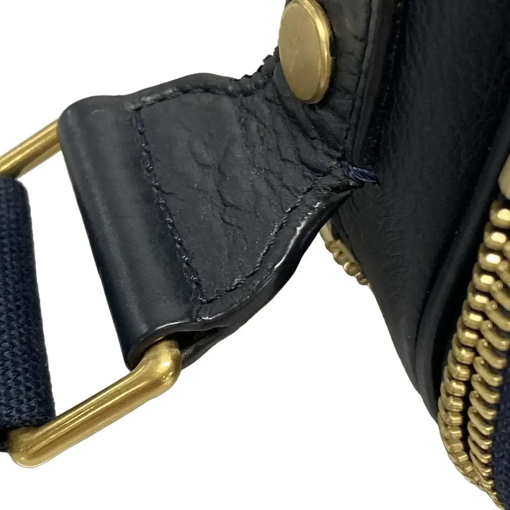 Celine Macadam Shoulder Bag Light gray Dark Navy Jacquard Leather - Picture 12 of 15